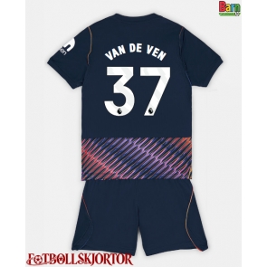 Tottenham Hotspur Micky van de Ven #37 Borta Kläder Barn 2026-27 Kortärmad (+ Korta byxor)